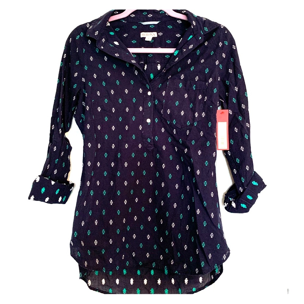 Button-up Patterned Top